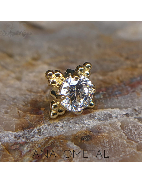 Zia en or jaune 18 carats ANATOMETAL Threadless