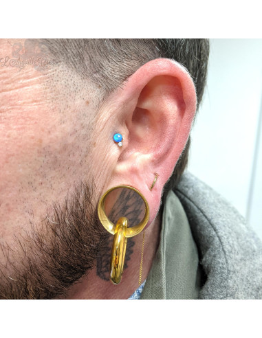 Anneau segmenté plaqué or, ouverture facile