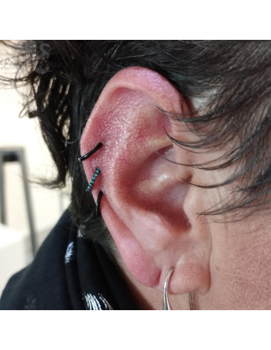 Anneau segmenté pvd noir, ouverture facile