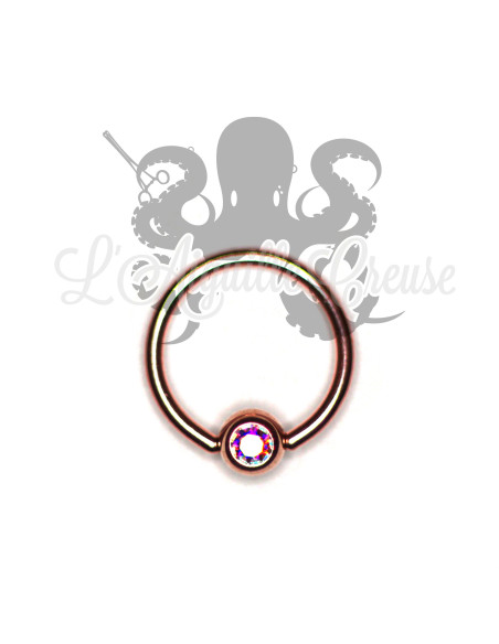 Anneau anodisé rose gold