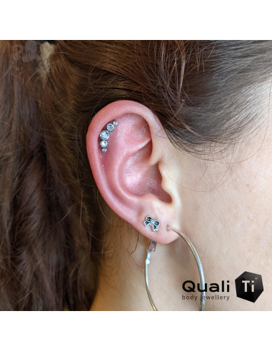 Accessoire QualiTi en titane & 5 zircons - pour 1 ou 1.2 mm