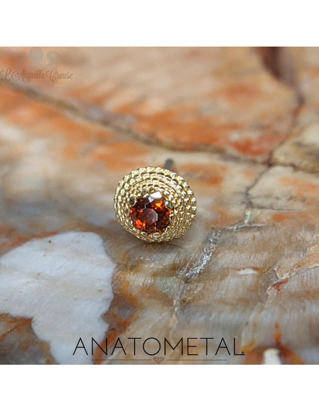 Hera et pierre fine en or jaune 18 carats ANATOMETAL Threadless