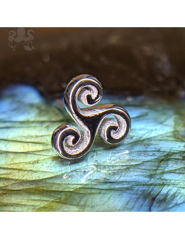 Triskèle en or blanc 18 carats Threadless