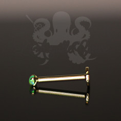 Labret en or jaune 18 carats & opale synthétiques 2