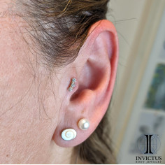 Mini cluster en or 14 carats  et zircons Threadless - Invictus 2