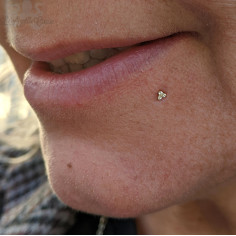 Trio en or jaune 18 carats et zircons Threadless 2