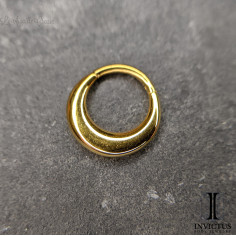 Anneau segmenté en titane pvd or 24 carats Invictus , ouverture facile