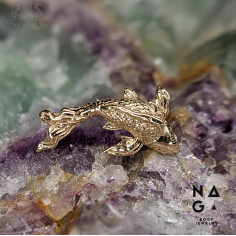 Carpe Koï en or jaune 14 carats  threadless - NAGA BODY JEWELRY 2