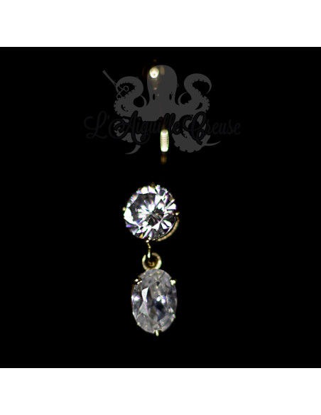 Bijou de nombril en Or 14 carats & zircons