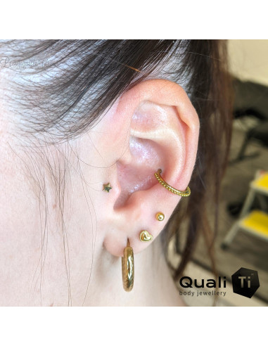 Etoile en titane Threadless - QualiTi