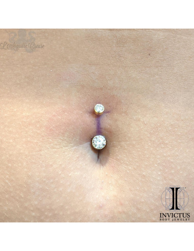 Bijou de nombril Invictus en titane pvd gold