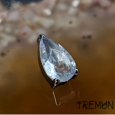 'Stacy' Tremun en titane & pierre fine , pour 1 ou 1.2 mm 2