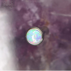 Cabochon en titane et opale synthétique - Threadless 2