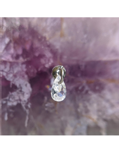 Goutte de zircon et titane Threadless