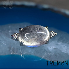 'Nola' Tremun en titane & pierre fine , pour 1 ou 1.2 mm