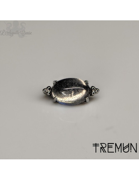 'Nola' Tremun en titane & pierre fine , pour 1 ou 1.2 mm