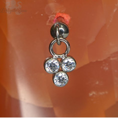 Trio de zircons et titane Threadless