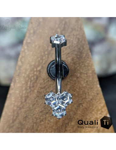 Bijou de nombril 'Honeybun' QualiTi en Titane implantable