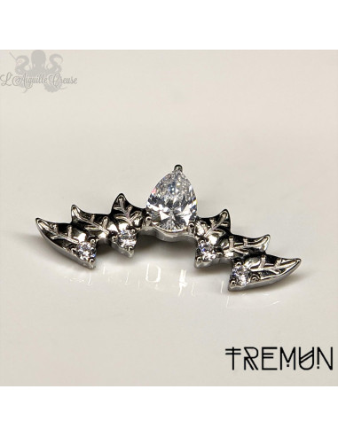 'Deborah' Tremun en titane & zircons , pour 1 ou 1.2 mm