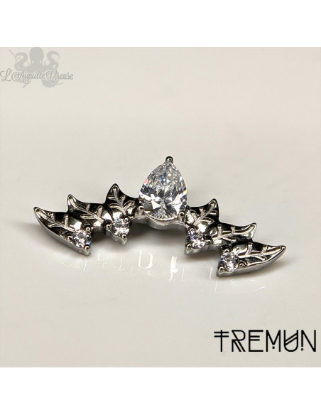 'Deborah' Tremun en titane & zircons , pour 1 ou 1.2 mm