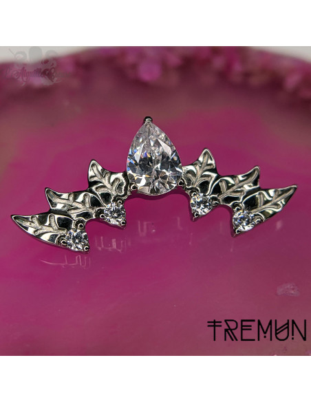 'Deborah' Tremun en titane & zircons , pour 1 ou 1.2 mm