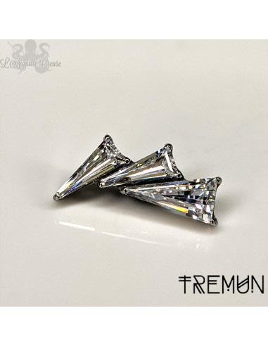 'Renai' Tremun en titane & zircons , pour 1 ou 1.2 mm