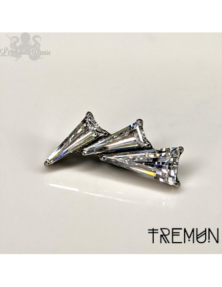 'Renai' Tremun en titane & zircons , pour 1 ou 1.2 mm