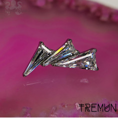 'Renai' Tremun en titane & zircons , pour 1 ou 1.2 mm