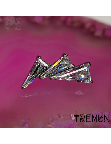 'Renai' Tremun en titane & zircons , pour 1 ou 1.2 mm