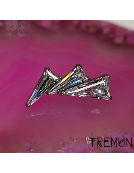 'Renai' Tremun en titane & zircons , pour 1 ou 1.2 mm