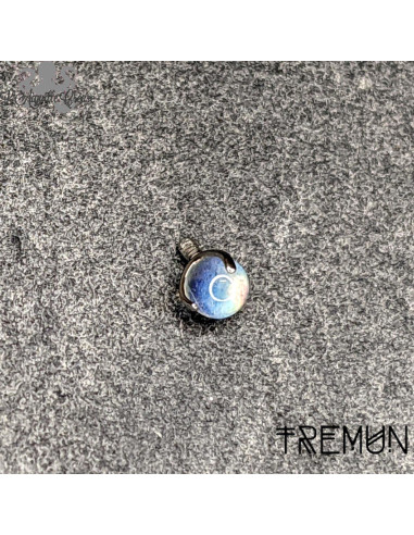 Sphère Tremun en titane & labradorite de 4 mm , pour 1.6 mm