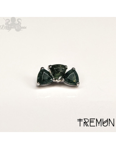 'Grace' Tremun en titane & agate mousse , pour 1 ou 1.2 mm