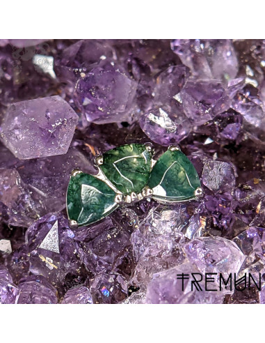 'Grace' Tremun en titane & agate mousse , pour 1 ou 1.2 mm