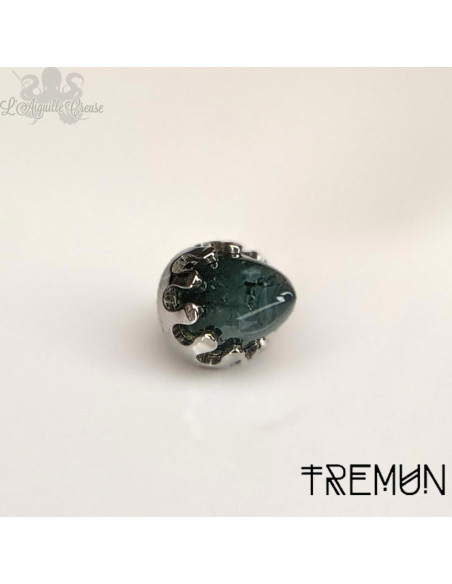 Spike couronne Tremun en titane & agate mousse de 4 mm , pour 1.6 mm