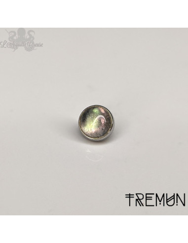 Cabochon Tremun en titane & pierre fine , pour 1 ou 1.2 mm