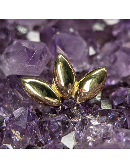 Triple marquise en or jaune 18 carats - Threadless