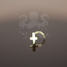 Stud Or 9 carats Croix 2