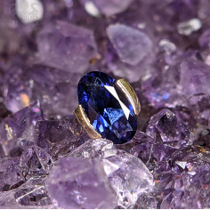 Accessoire en or jaune 18 carats et pierre fine Threadless 2