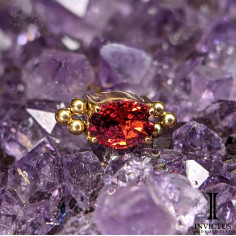 Accessoire Invictus en titane pvd or 24 carats et zircons- threadless 2