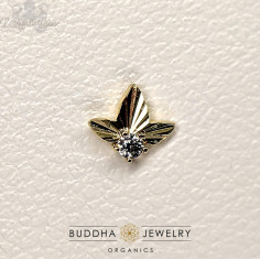 Accessoire 'Gratitude' zircon et or jaune 14 carats - Buddha