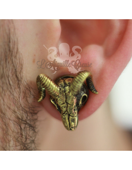 Plug en Bronze tête de bouc