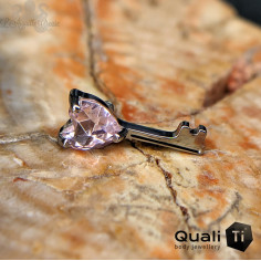 'Key to my heart'  QualiTi en titane & zircon - pour 1 ou 1.2 mm