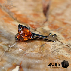 'Key to my heart'  QualiTi en titane & zircon - pour 1 ou 1.2 mm 2