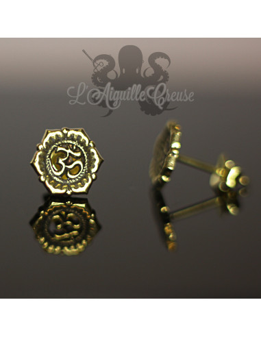 Paire de boucles d'oreilles Ohm en bronze