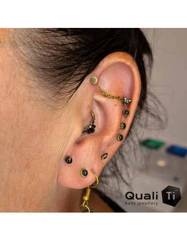 Accessoire QualiTi en titane & Onyx de 3 mm , pour 1 ou 1.2 mm