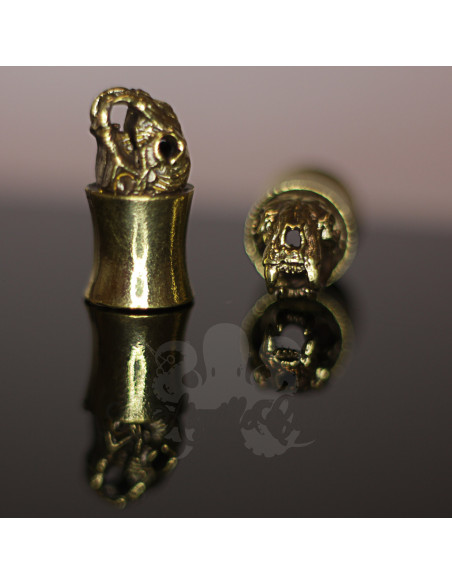 Plug en Bronze crâne d'ours