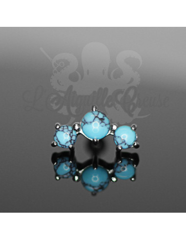 Bijou de cartilage en turquoise