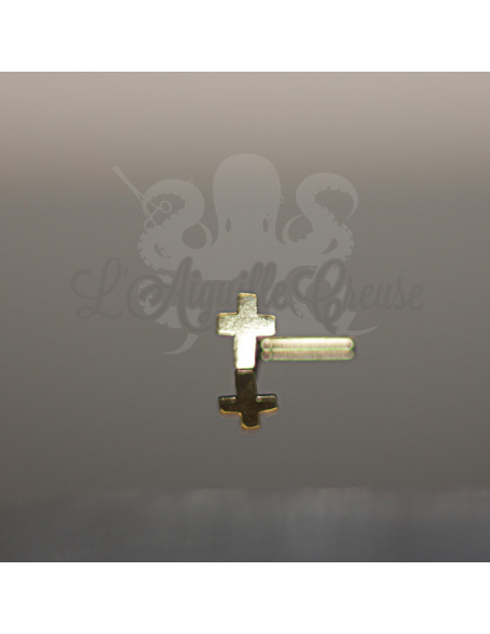 Stud Or 9 carats Croix