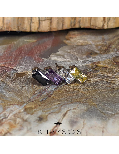 Accessoire 'Elio' 4 zircons Khrysos en titane - Threadless