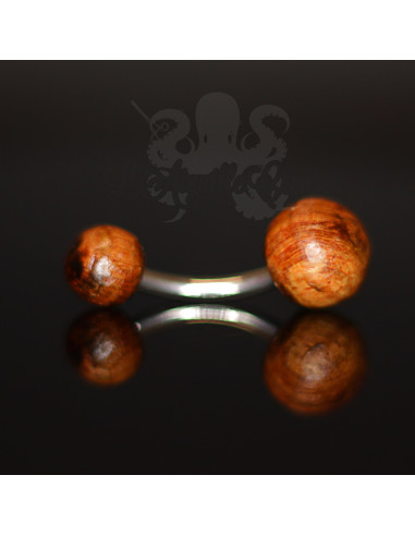 Bijou de nombril en bois de tamarin